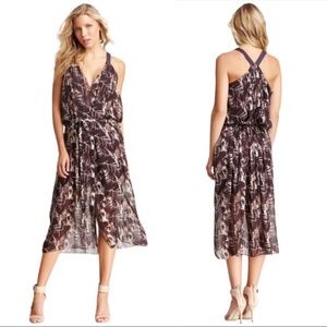 RACHEL ROY COLLECTION Silk Printed Midi Dress